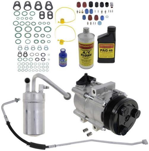 AC Compressor, Mustang 99-01 A/C Compressor Kit, V8 | Replacement REPF191166