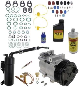 AC Compressor, Econoline 1997 A/C Compressor Kit, 7.3L Diesel, With Rear Air | Replacement REPF191187