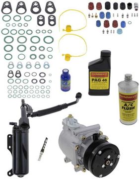 AC Compressor, Econoline 02-06 A/C Compressor Kit, 4.6/5.4/6.8L, W/O Rear Air | Replacement REPF191189