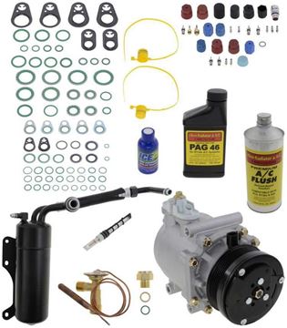 AC Compressor, Econoline 02-06 A/C Compressor Kit, 4.6/5.4/6.8L, With Rear Air | Replacement REPF191190