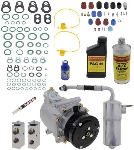 AC Compressor, Expedition 2002 A/C Compressor Kit, With Rear Air, From 3/18/02 | Replacement REPF191195