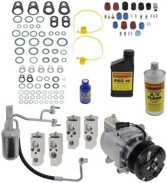 AC Compressor, Expedition 05-06 A/C Compressor Kit, 5.4L, With Rear Air | Replacement REPF191196