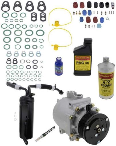 AC Compressor, Econoline E-350/450 04-06 A/C Compressor Kit, 6.0L, W/O Rear Air | Replacement REPFD191103