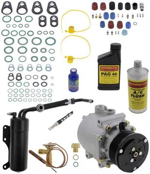 AC Compressor, Econoline E-350/450 04-06 A/C Compressor Kit, 6.0L, With Rear Air | Replacement REPFD191104