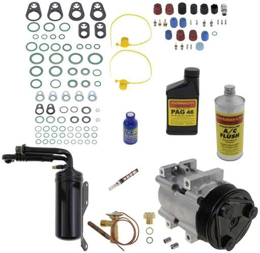 AC Compressor, Econoline 94-96 A/C Compressor Kit, Diesel, With Rear Air | Replacement REPFD191115