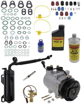 AC Compressor, Econoline 07-14 A/C Compressor Kit, Gas, W/ Rear Air | Replacement REPFD191128