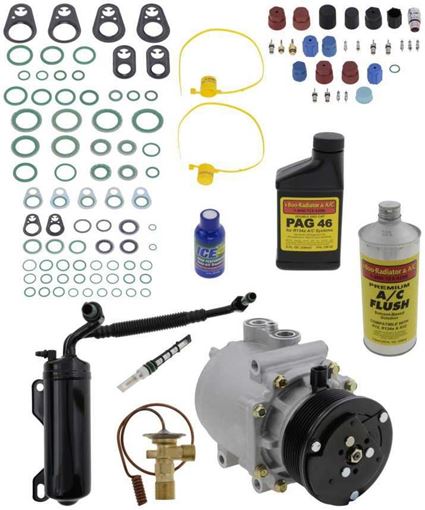 AC Compressor, Econoline 2007 A/C Compressor Kit, Diesel, With/O Rear Air | Replacement REPFD191130