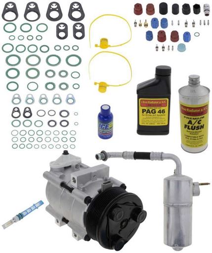 AC Compressor, F-150 2003 A/C Compressor Kit, 5.4L, With 8-Groove Pulley | Replacement REPFD191133