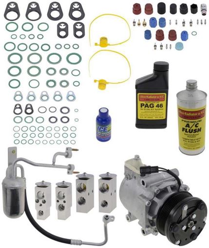 AC Compressor, Expedition 2004 A/C Compressor Kit, With Rear Air, From 08/02/04 | Replacement REPFD191138