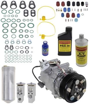 AC Compressor, Civic 01-01 A/C Compressor Kit, 1.7L, 1-Pin Connector | Replacement REPH191133