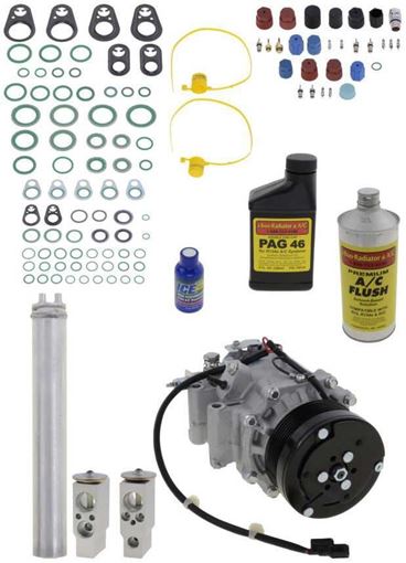 AC Compressor, Civic 06-11 A/C Compressor Kit, 1.8L, Sedan, W/3-Pin Connector | Replacement REPH191152