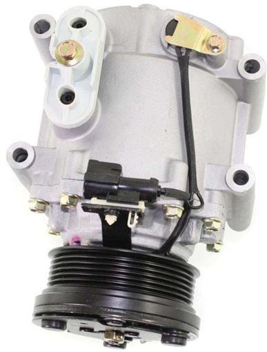 AC Compressor, Ls 00-05 / S-Type 02-08 A/C Compressor, V6, New, 6-Groove, O-Ring Manifold, Tangent Mount, 3.75 In. Pull | Replacement REPL191105