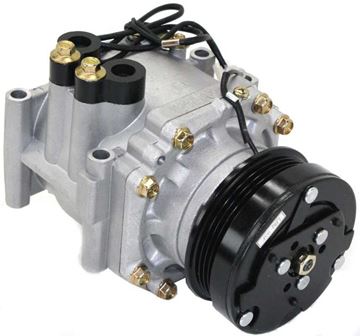 AC Compressor, Protégé 95-98 A/C Compressor, New, 4-Groove, 2.25 In. Gauge Line A, W/ Clutch | Replacement REPM191107