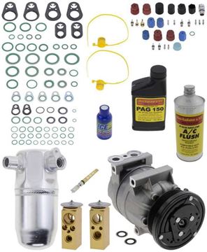 AC Compressor, Silhouette 99-00 A/C Compressor Kit, 3.4L, With Rear Air | Replacement REPO191104