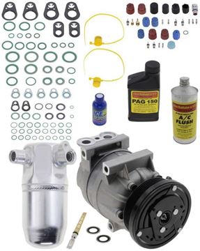 AC Compressor, Silhouette 99-00 A/C Compressor Kit, 3.4L, W/O Rear Air | Replacement REPO191105