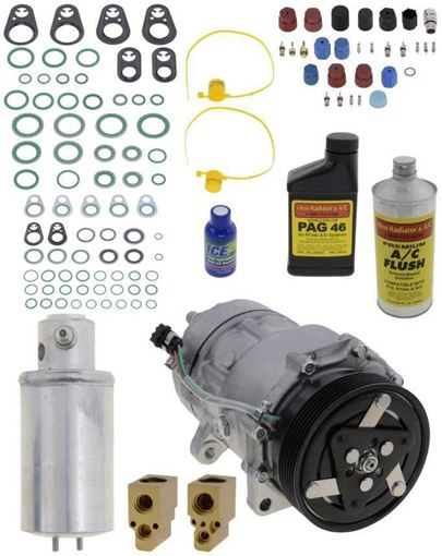 AC Compressor, Golf/Jetta 1999 A/C Compressor Kit, 4Cyl, New Body Style | Replacement REPV191105