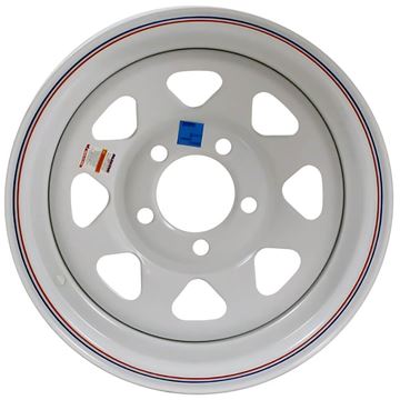 14" Wheel 5 Hole/White